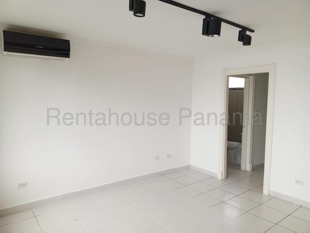 Closed kitchen with granite countertops and window at PH Torres del Pacifico Marbella Panama