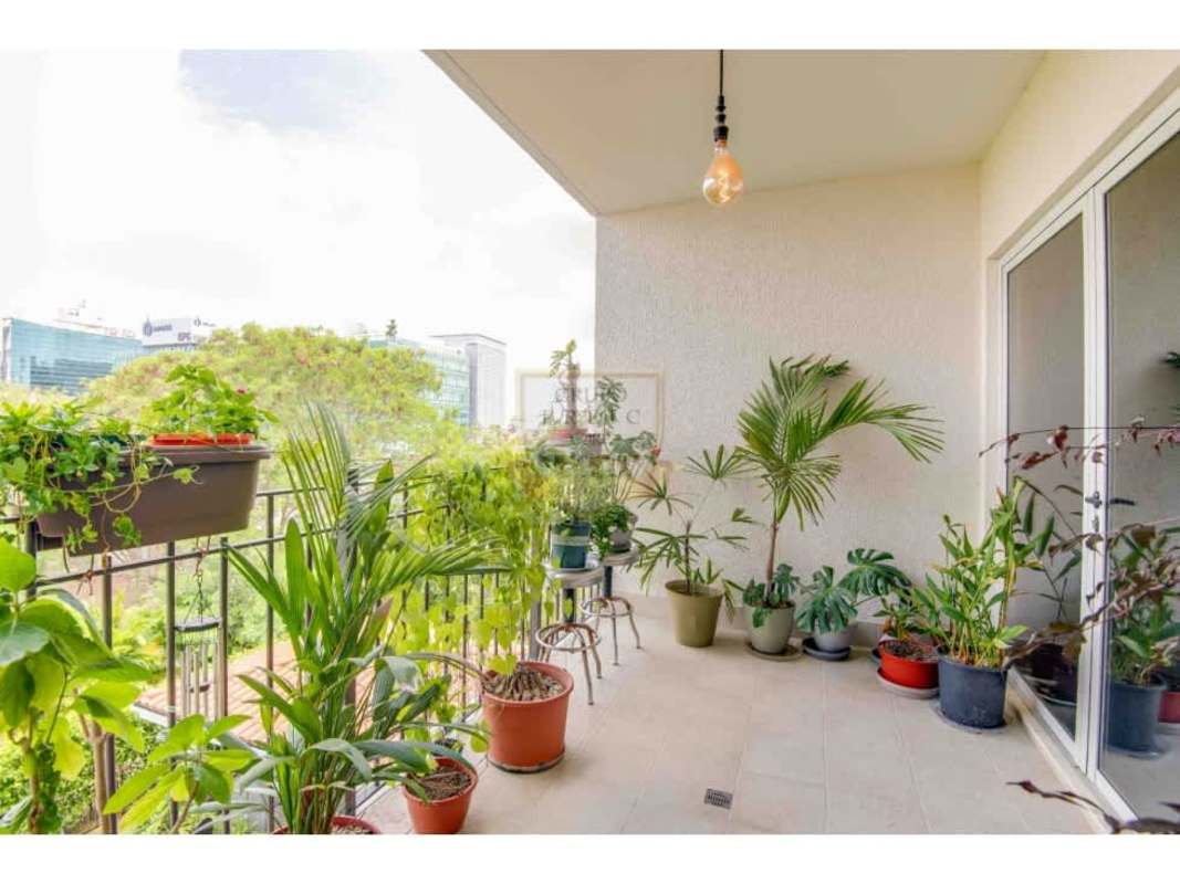 Private luxury apartment terrace overlooking gardens Santa María Panama