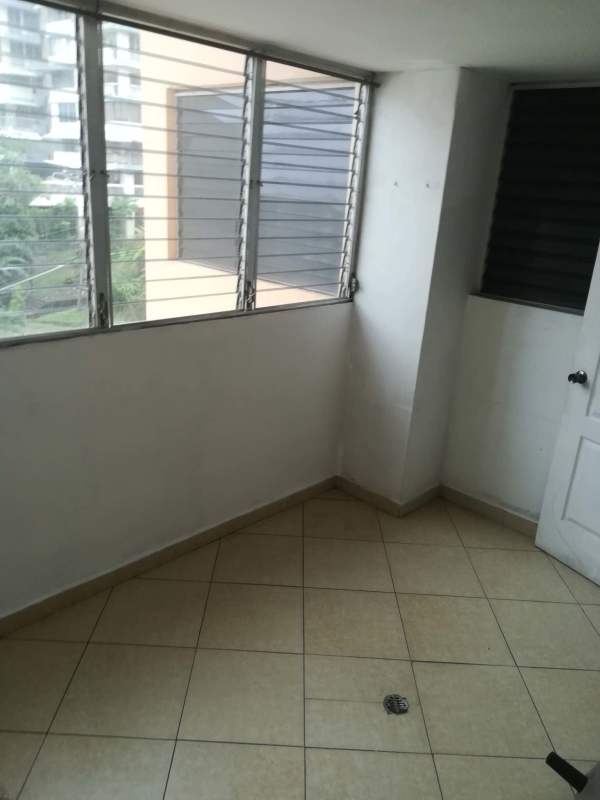 Small enclosed balcony or laundry with louvered window and drain PH Bella Vista Garden Panama City
