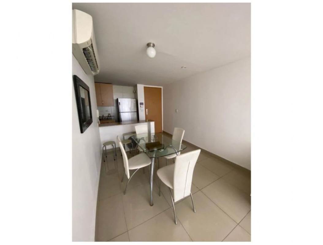 Modern furnished living room with balcony panoramic view PH Vía Cincuentenario Chanis Panama City