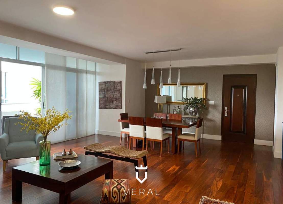 Modern remodeled kitchen marble counters appliances PH Elevation Costa del Este Panama City