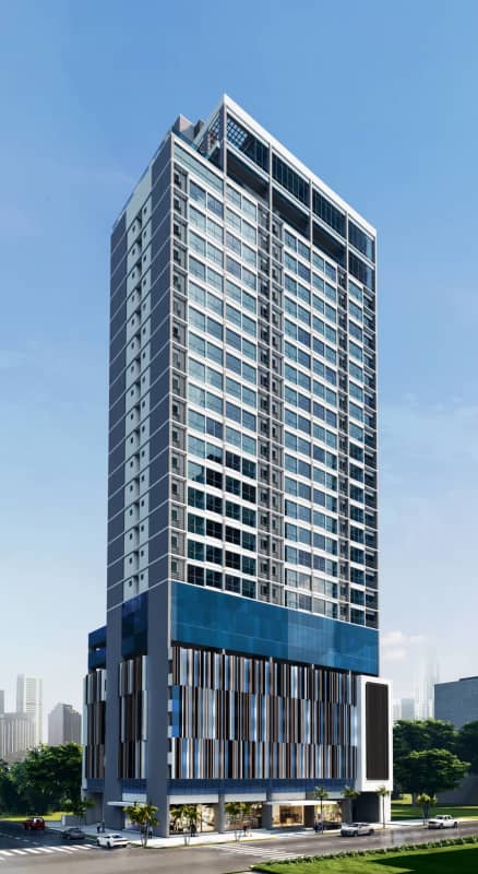 Bright open studio with floor-to-ceiling windows at Seaside on Calle Uruguay