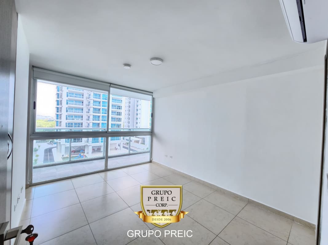 Spacious bedroom with access to balcony and ocean is visible PH Lumiere Costa del Este Panama