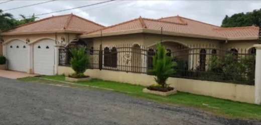 Large living room with ceramic floor, arched windows, stylish decor in Talavera La Chorrera Panama