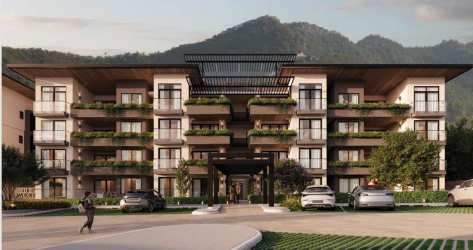 Scenic rooftop terrace featuring outdoor seating, pergola, mountain views at The Woods Boquete Panama