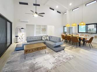 Community pool and clubhouse area in Coco Beach beachfront development Chiriquí Panama