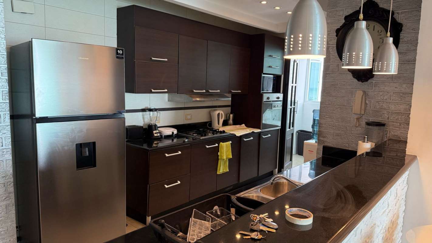 Secondary bedroom with built-in closet split AC furnished PH Pacific Sea Panama City