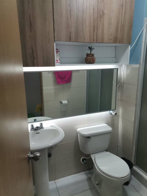 Contemporary bathroom with LED mirror and storage in Llano Bonito Panama