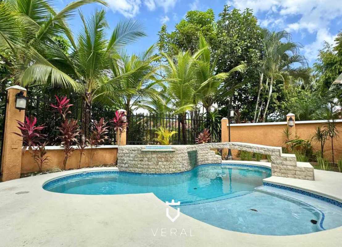 Two-story Mediterranean facade in valued Clayton Village neighborhood Panama