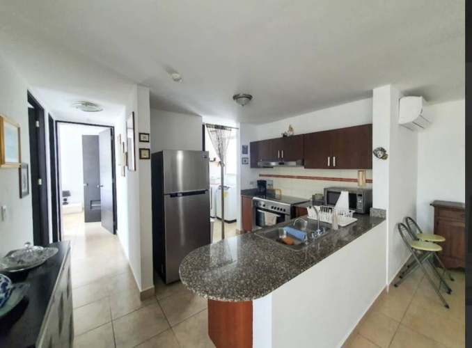 Bathroom with glass enclosed shower granite countertop PH Cangrejo Tower Panama