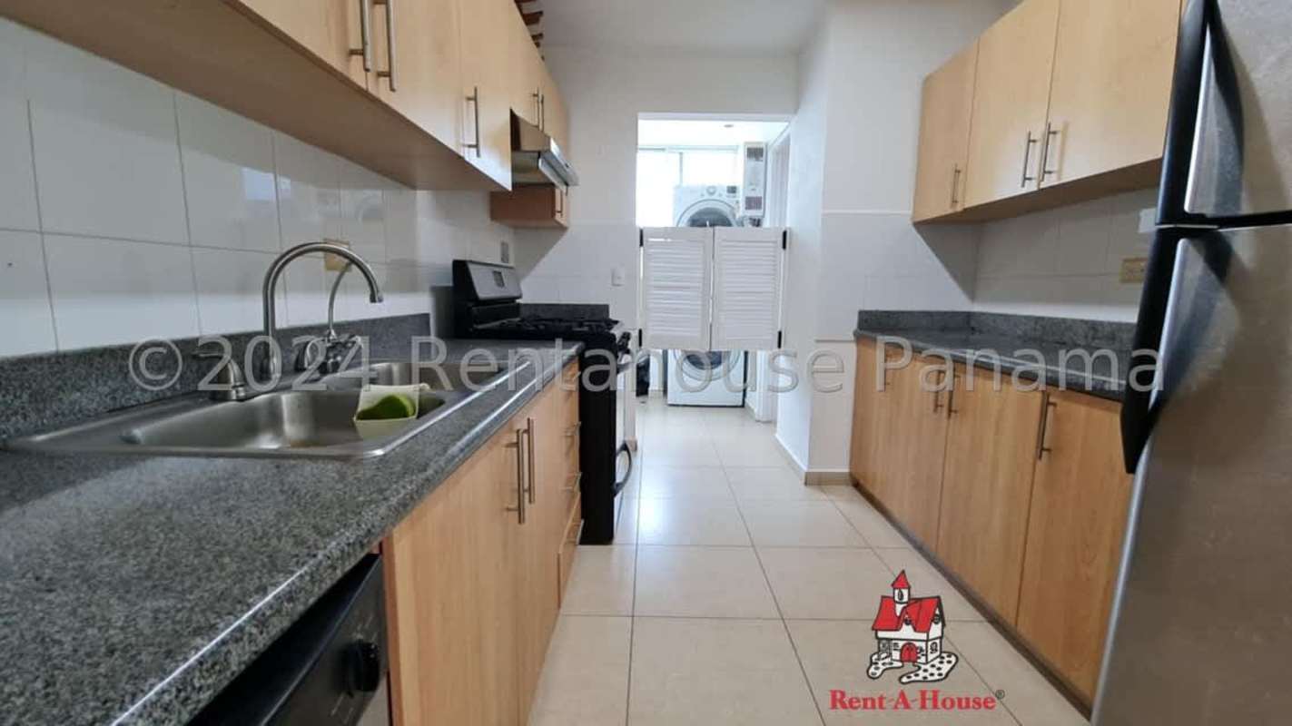 Bright master bedroom with ocean views split AC ceramic floors condo for sale Costa del Este