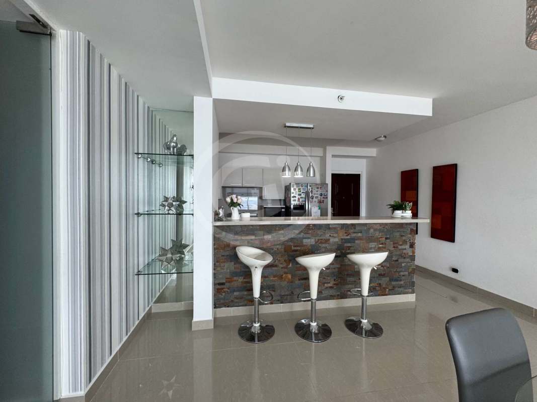 Bright master bedroom with balcony access in PH Top Tower Costa del Este Panama