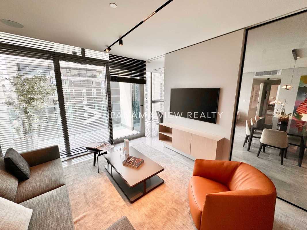 Luxury kitchen with marble countertop island, built-in appliances, The Ivy Santa Maria Panama