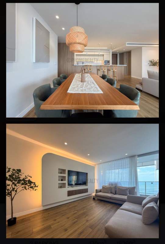 Modern kitchen marble backsplash built-in appliances PH Oceanaire Punta Pacífica Panama City