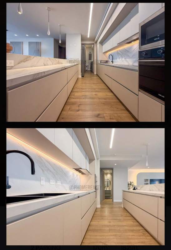 Modern guest bedroom with window and city view in PH Oceanaire Punta Pacífica Panama