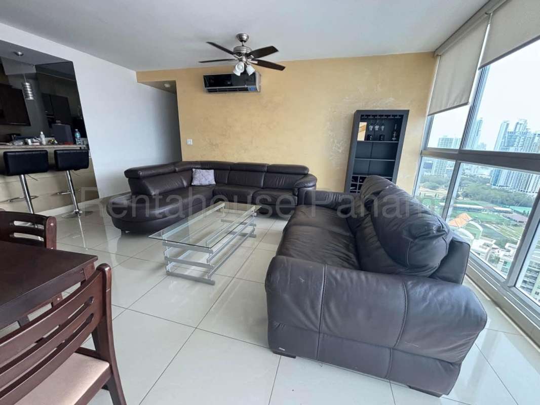 Master bedroom with large window, closet, and natural light PH Costa del Este