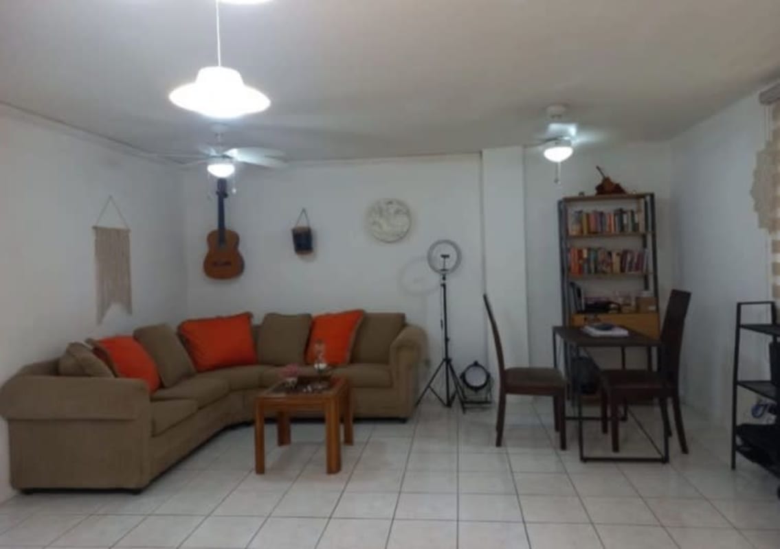Living room with sofa and dining area open layout PH Albrook Gardens Clayton Panama City