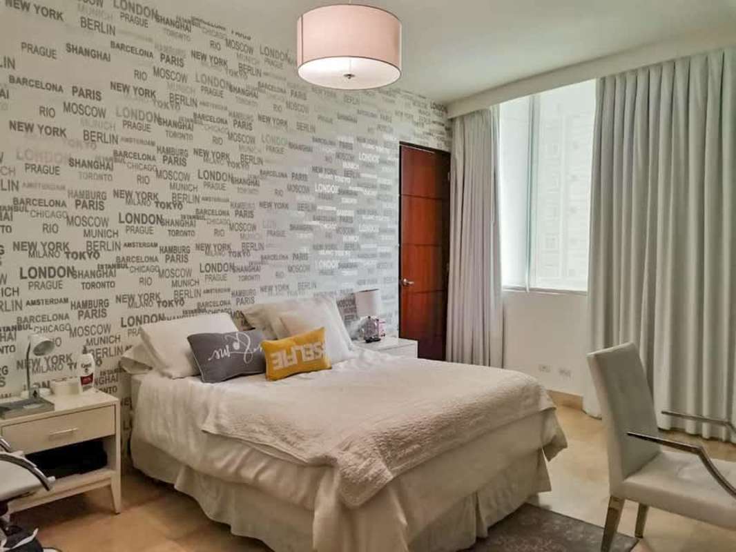 Master bedroom with ensuite bath and balcony access, ocean view, marble floors at Ocean Club Punta Pacifica