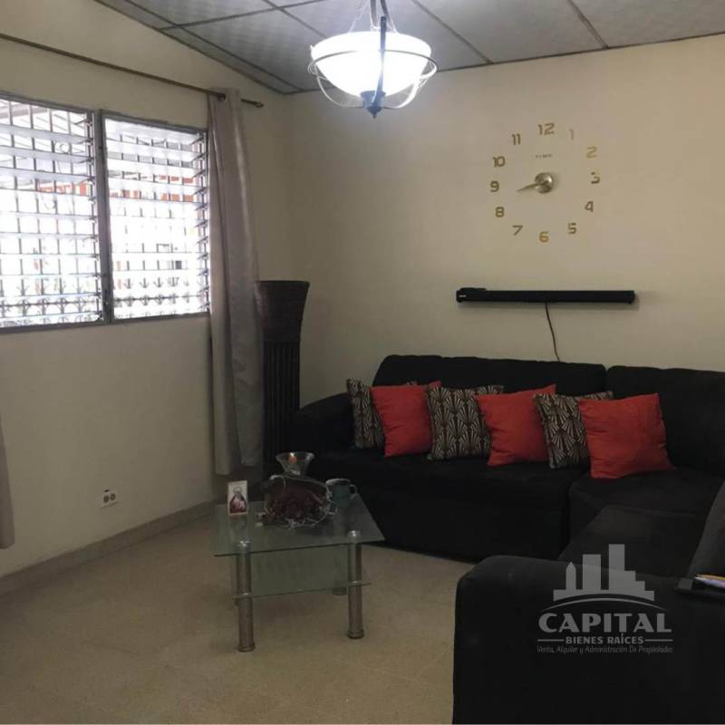 Enclosed backyard with concrete wall and garden potential at Villa Belén house