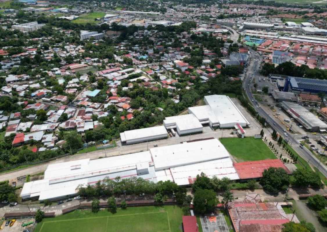 Industrial complex surrounded by urban neighborhood near Tocumen airport Panama City