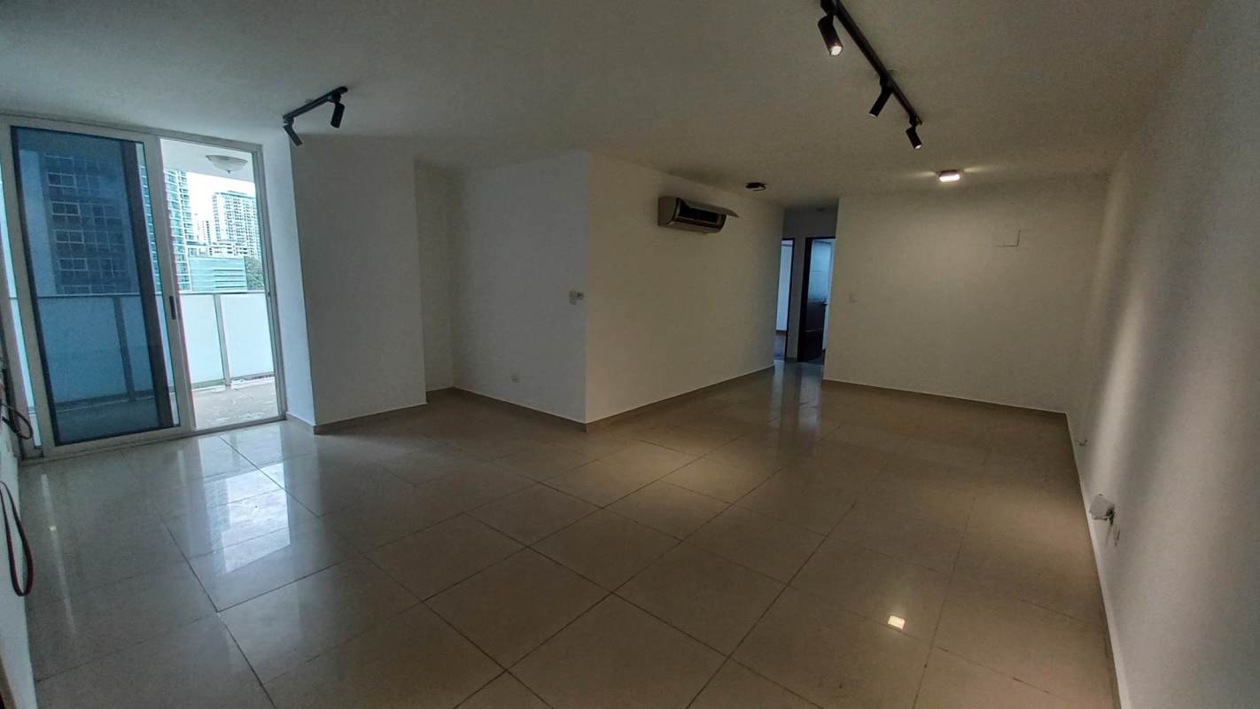 Granite countertop kitchen with dark cabinets and stainless steel sink PH Parque Balboa Panama City