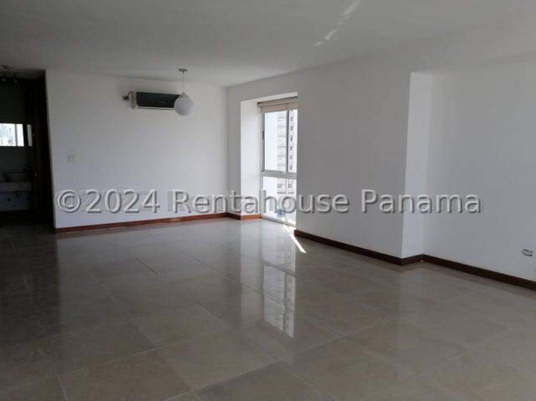 Kitchen with appliances and modern cabinets in PH Bahia del Golf Altos del Golf Panama City