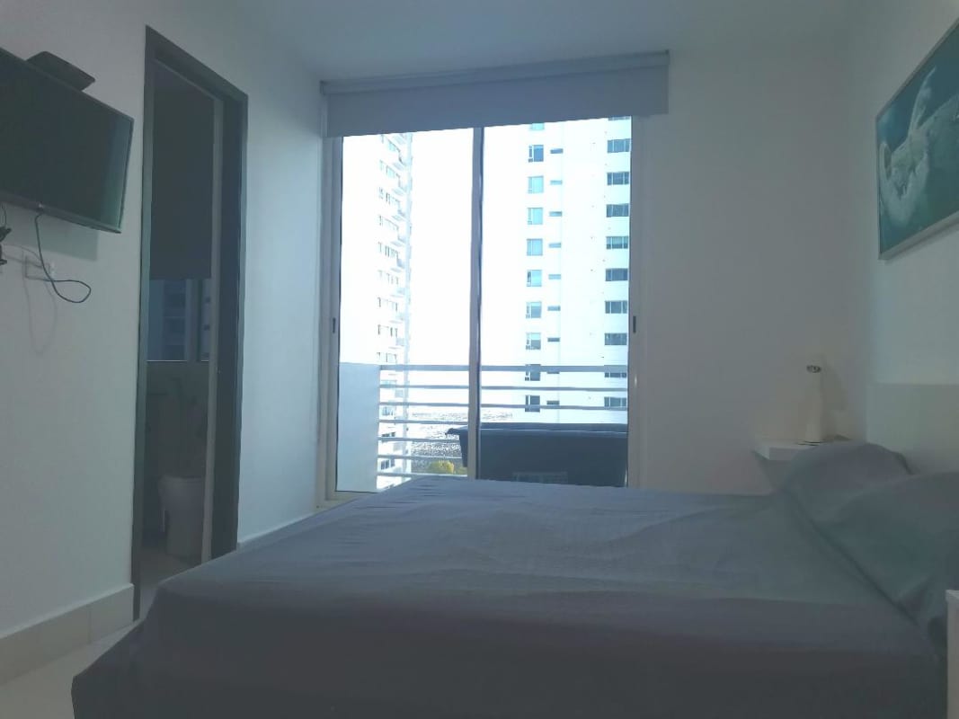 Modern bright living area with balcony access and city view PH Castellamare Costa del Este Panama