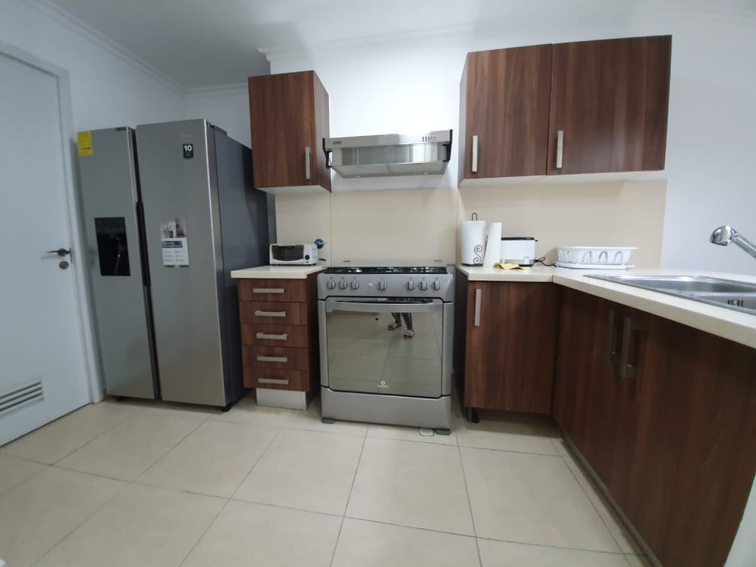 Rooftop infinity pool overlooking Pacific Ocean and skyline at PH Oasis on the Bay Punta Pacifica Panama City