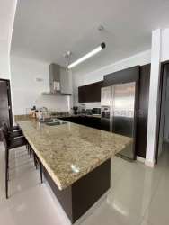Modern granite kitchen with appliances furnished rental Panama Pacifico
