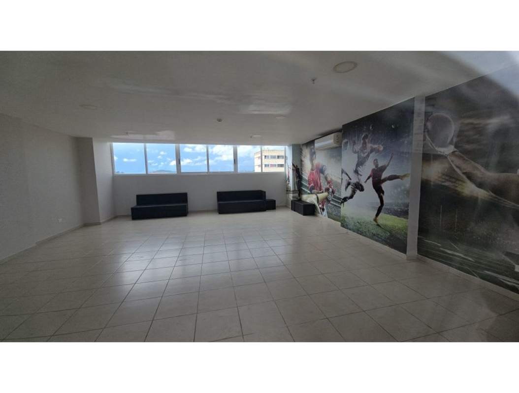 Spacious recreational social lounge room in Bay View Tower with city views