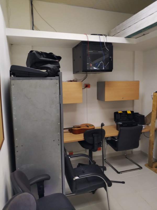 Utility room with network server rack, cabinets, tools, workspace Plaza Brisas 507 Panama City