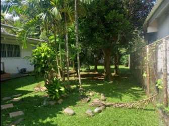 Lush tropical backyard garden fenced property Santiago Veraguas