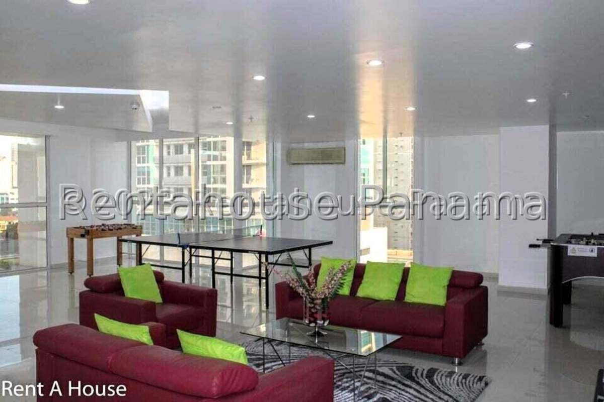 Colorful recreation lounge area with sofas, ping pong at PH Quadrat San Francisco