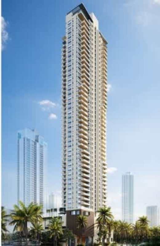 Bright spacious living dining area with floor-to-ceiling windows city skyline views PH Madero Costa del Este Panama