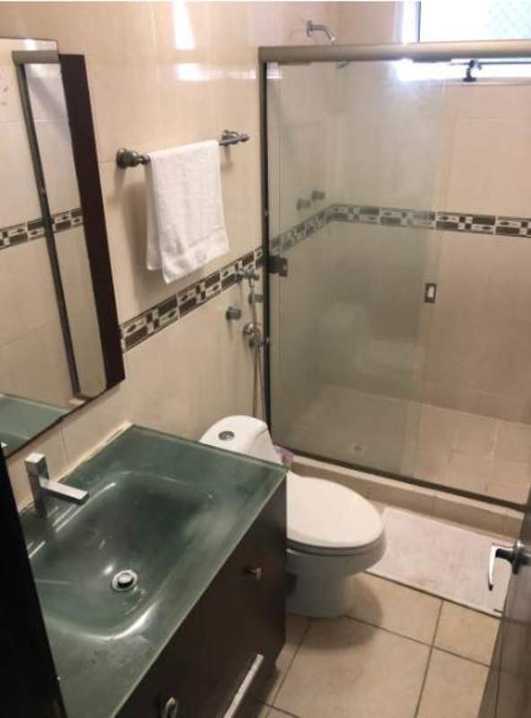 Bathroom sink with glass countertop, glass shower PH Clayton Park Panama