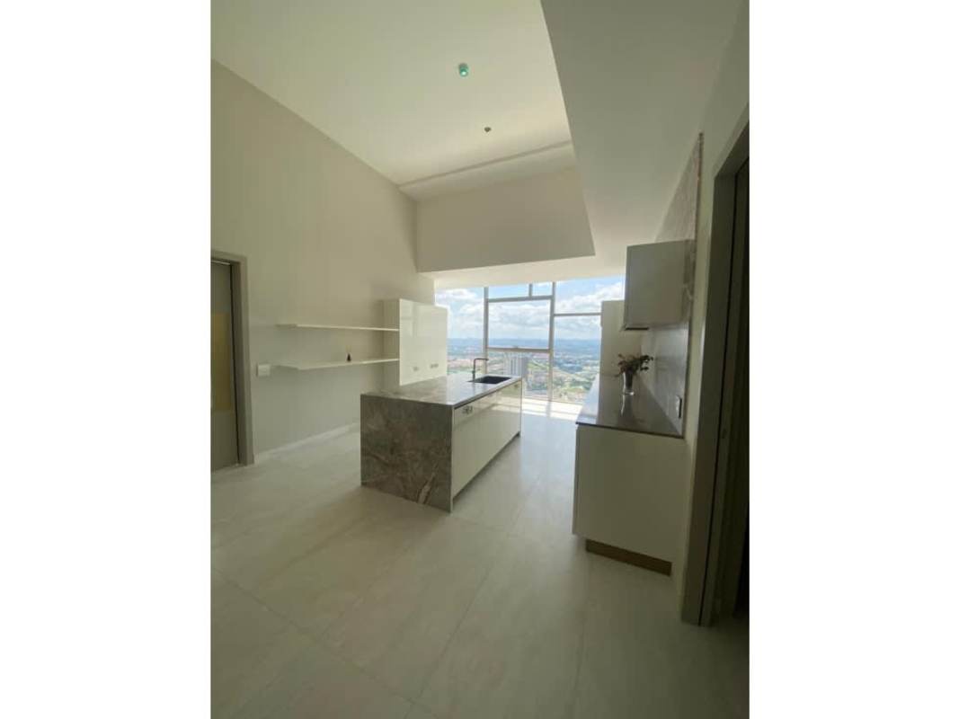 Gourmet kitchen with marble finishes and city views, La Maison by Fendi Panama luxury apartments