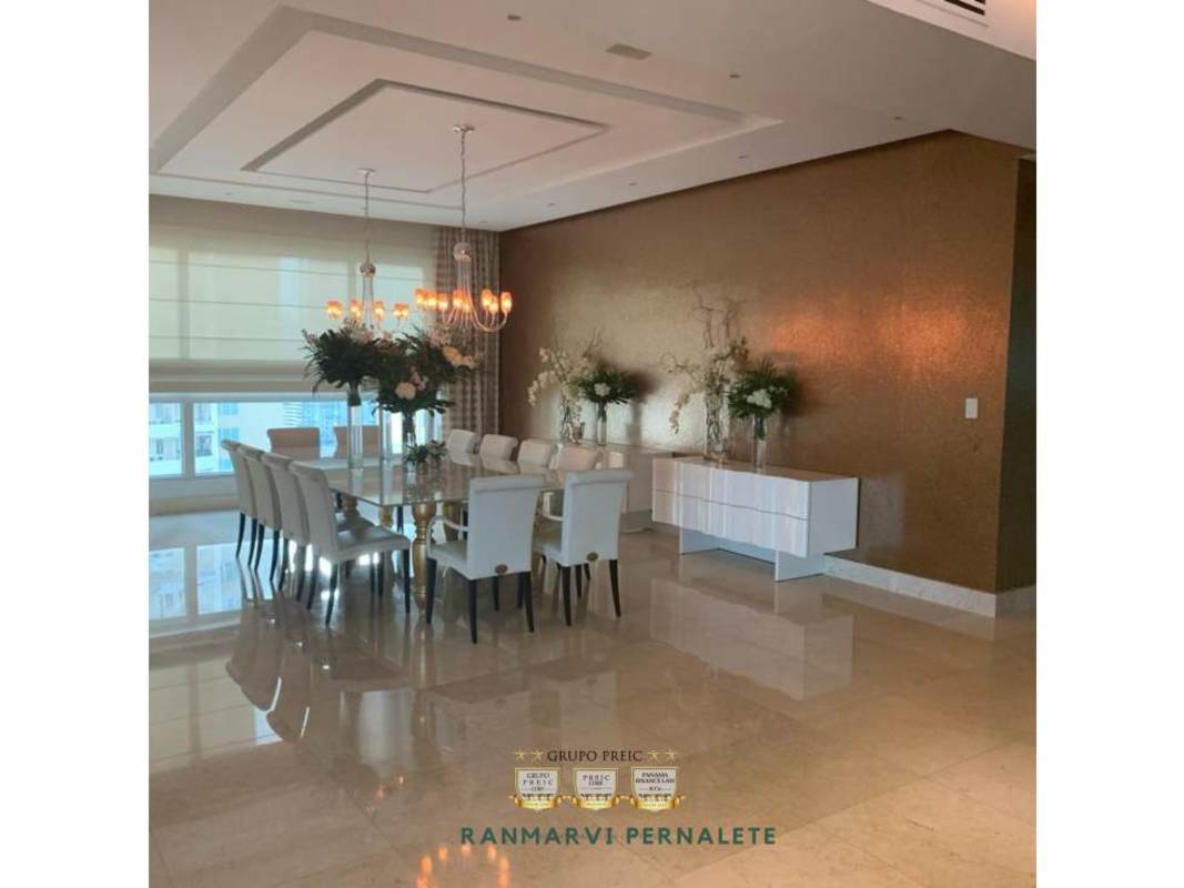 Remodeled gourmet kitchen in Venetian Tower luxury apartment Punta Pacifica Panama