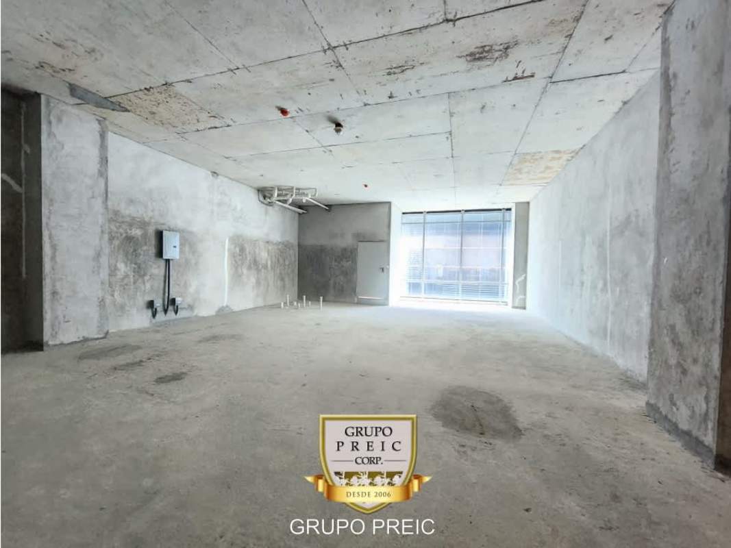 Aerial of Santa Maria Business District with modern office towers and golf course in Panama City