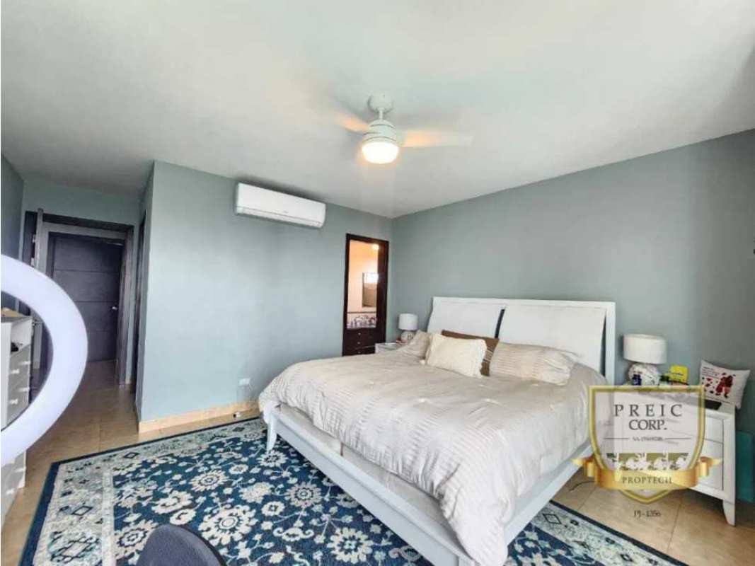 Spacious master suite with large windows city views PH Titanium Costa del Este Panama