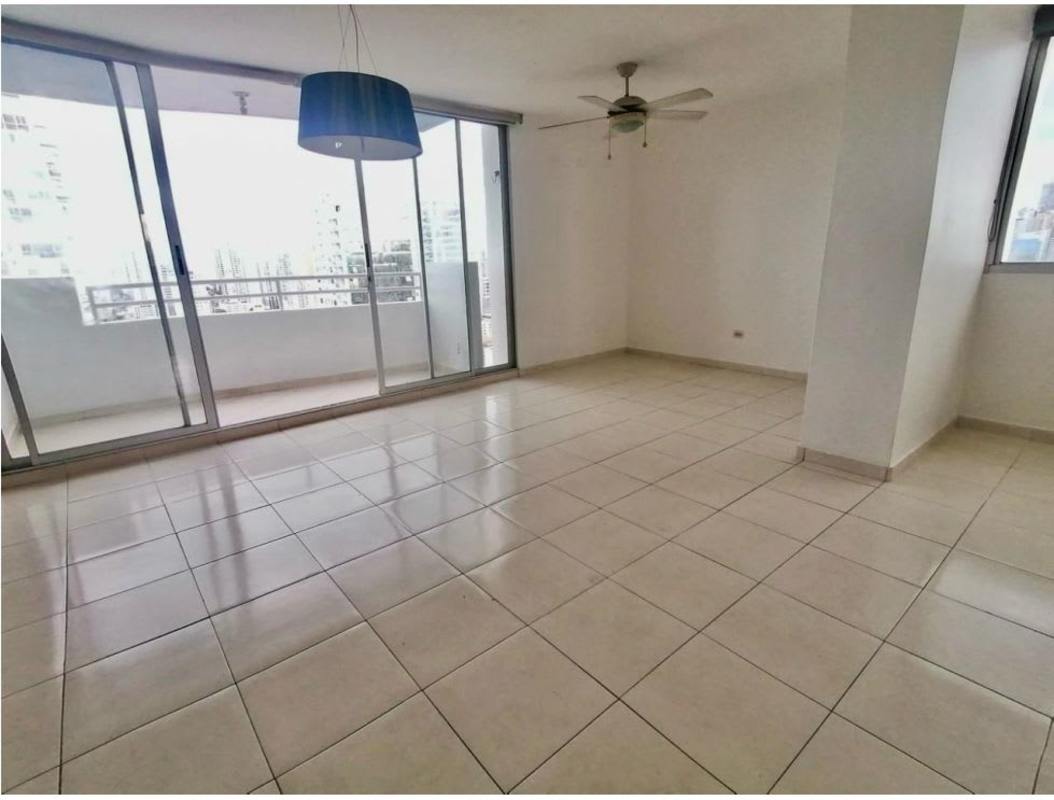Large living room with sliding doors to balcony in PH San Francisco Tower Panama City