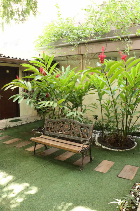 Secure decorative metal entrance gate at Casa Rica apartment Building Banking District Panama City