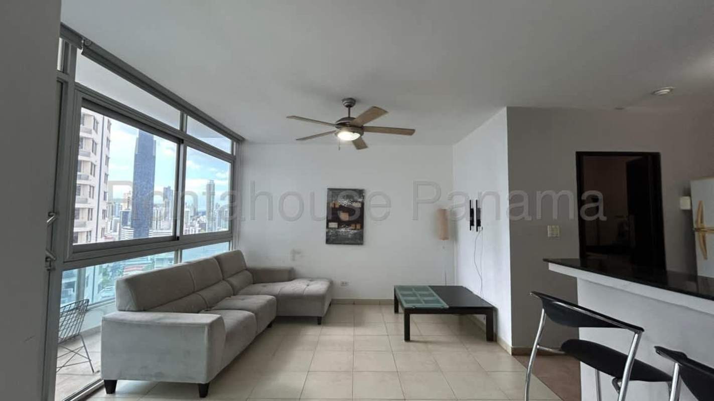 Contemporary bathroom with glass shower and elegant fixtures Bayfront Tower Panama