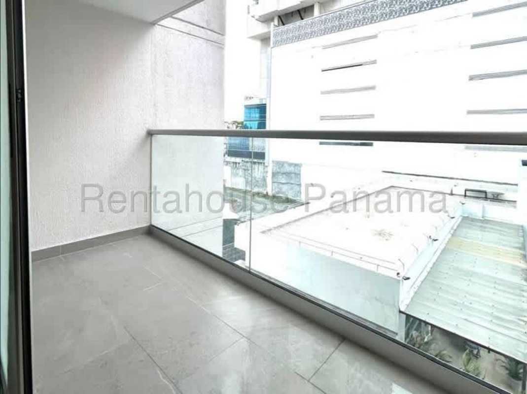 Covered balcony with glass railing in PH Pijao Costa del Este Panama City
