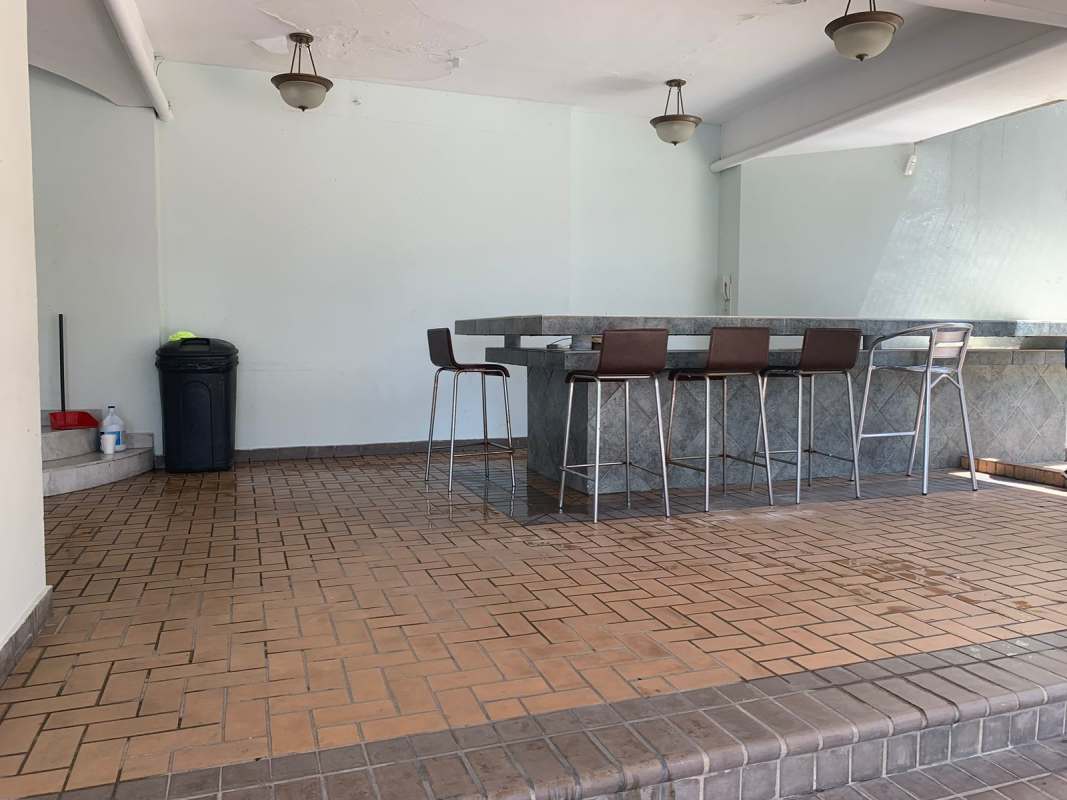 Children's playset terrace area with city skyline Bella Vista Place Panama