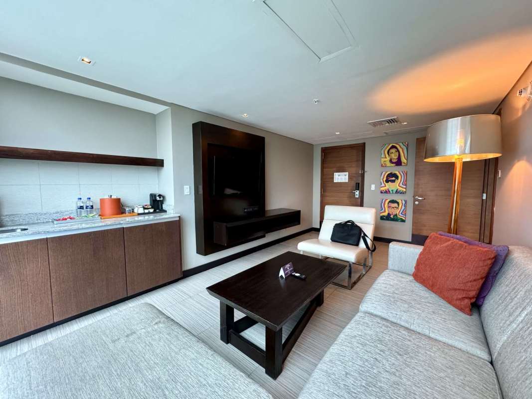 Contemporary bathroom with glass shower enclosure and elegant fixtures in Megapolis Panama