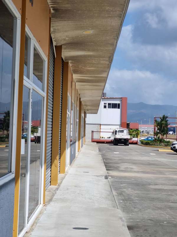 Facade of commercial warehouse complex with parking in Pacora Panama inside Warehouse Las Americas