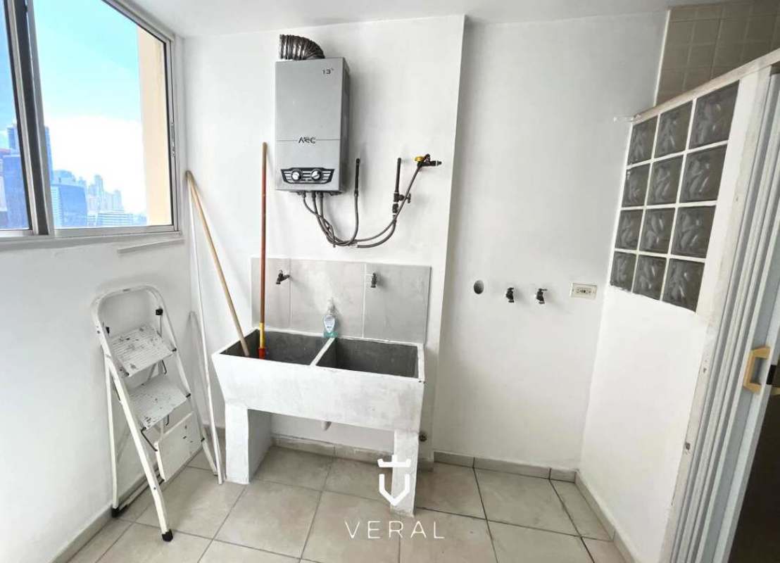 Laundry area and utility sink in apartment for rent at PH Mar del Sur San Francisco Panama