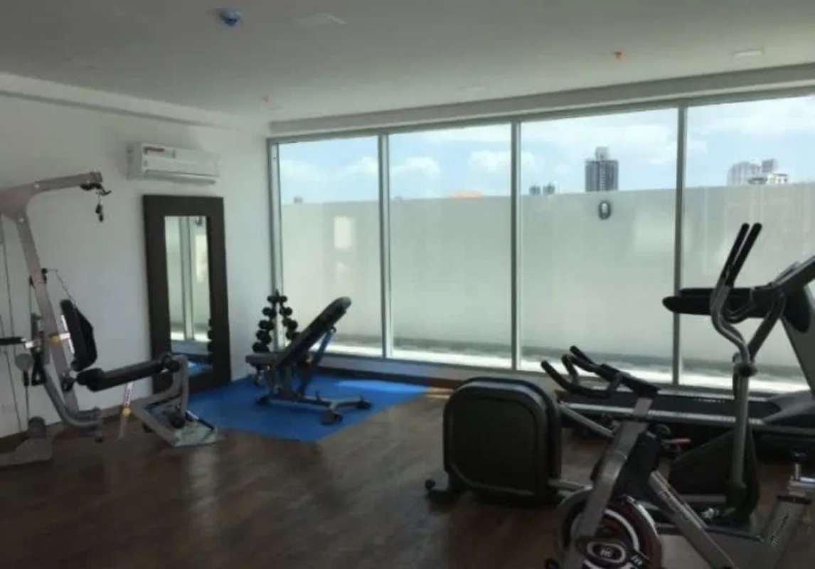 Kitchen with granite counters, ample cabinets in PH Leaf Tower Panama