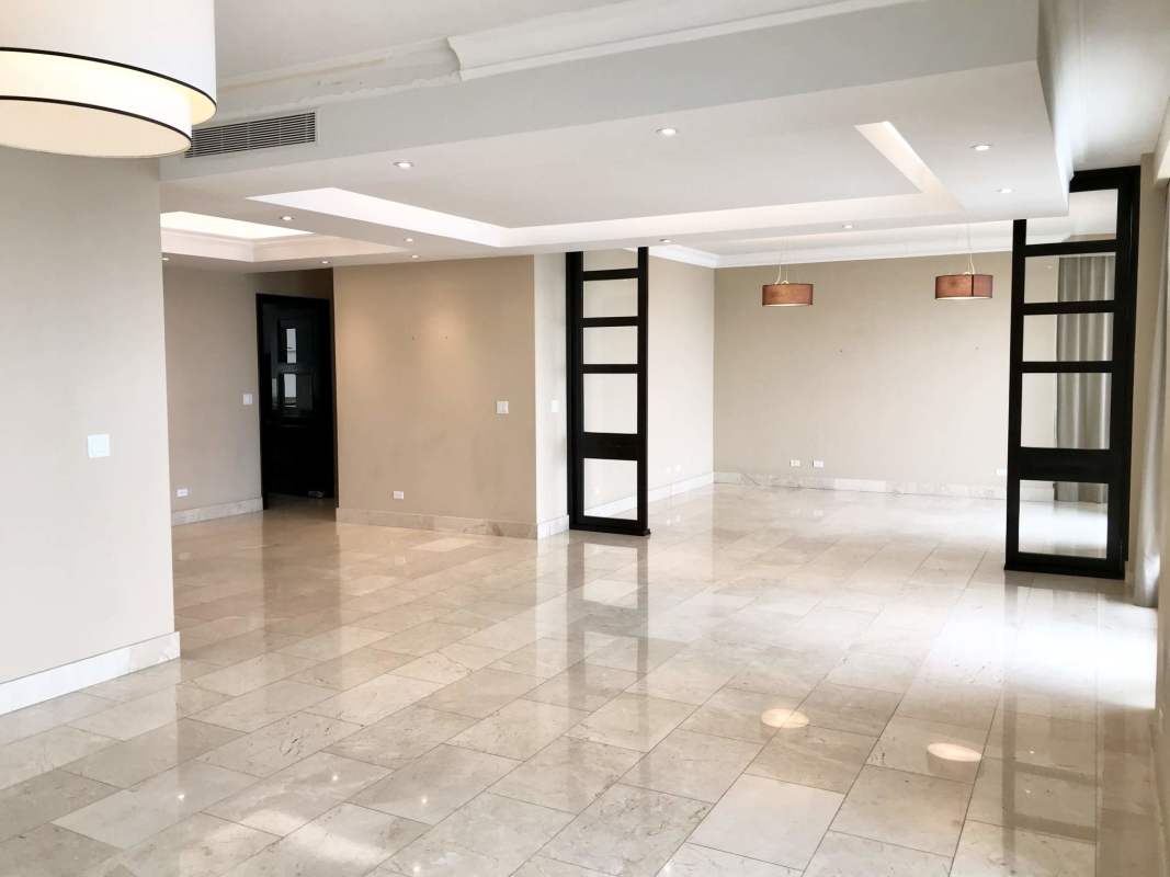 Kitchen with granite countertops and stainless appliances in PH Pacific Point Punta Pacífica Panama