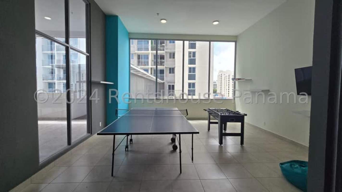 Open plan living dining area with city views in PH Carrasquilla Life Tower Panama